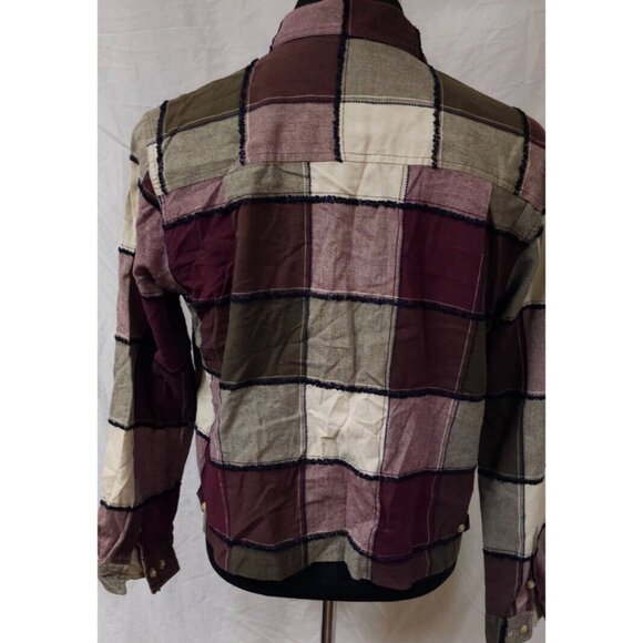 Carolina Colours Womens Large Purple Full Zip Long Sleeve Patchwork Top Jacket - Picture 8 of 12